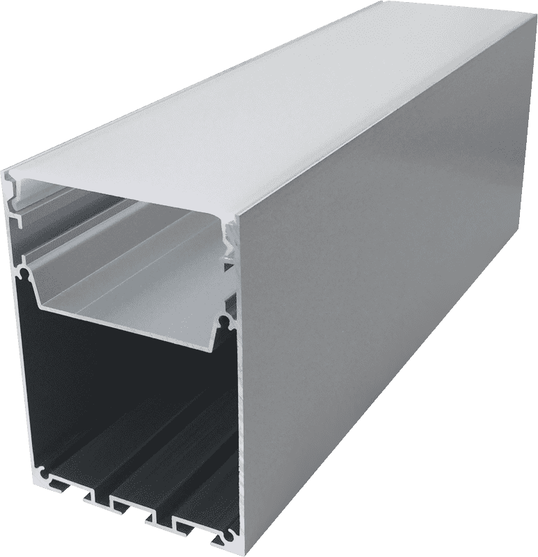 5 cm wide square mask three-sided luminous high-end engineering line light hard light bar aluminum groove shell kit