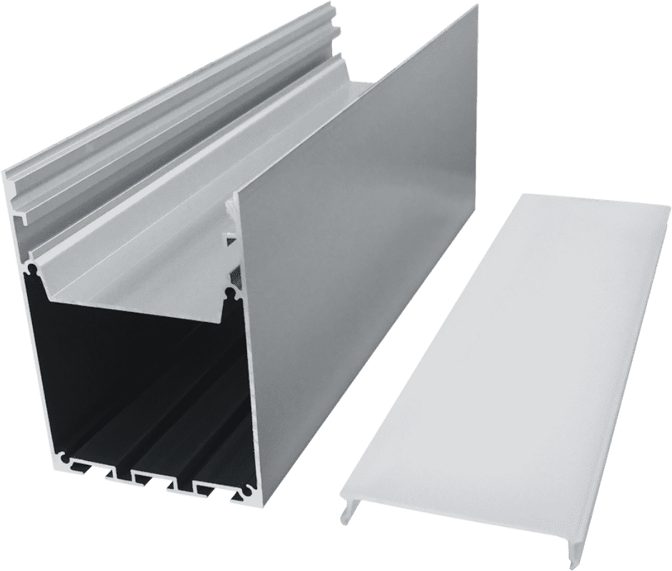 5 cm wide square mask three-sided luminous high-end engineering line light hard light bar aluminum groove shell kit
