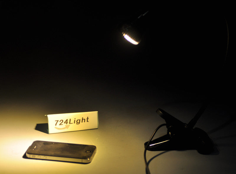 Black LED Desk Lamp  Flexible LED Desk Lamp LED Clamp Lamp On Laptop Desk